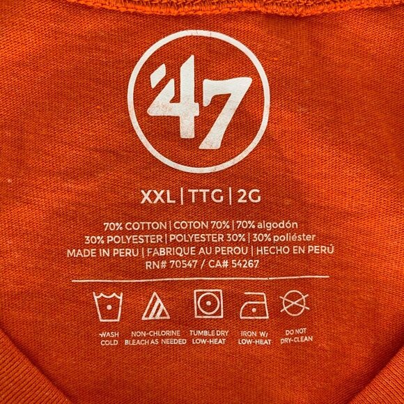 Devin Booker Phoenix Suns NBA Orange 47 Brand Short Sleeve Shirt Mens 2XL XXL - Picture 4 of 6